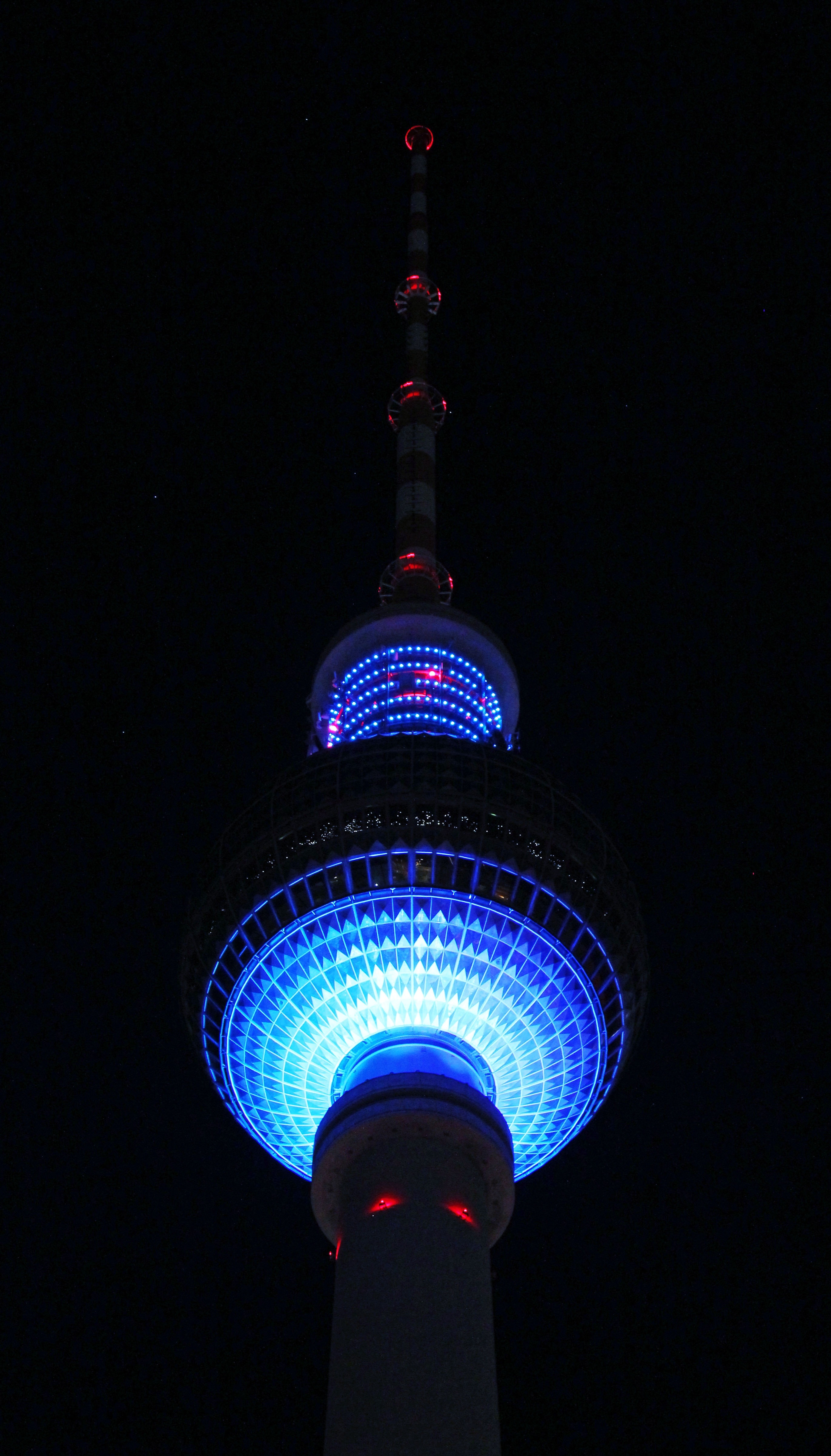 low angle photography of lighted tower building