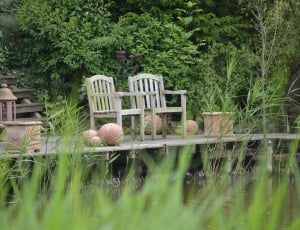 Wood, Rest, Chairs, Holiday, Relaxation, outdoors, green color thumbnail