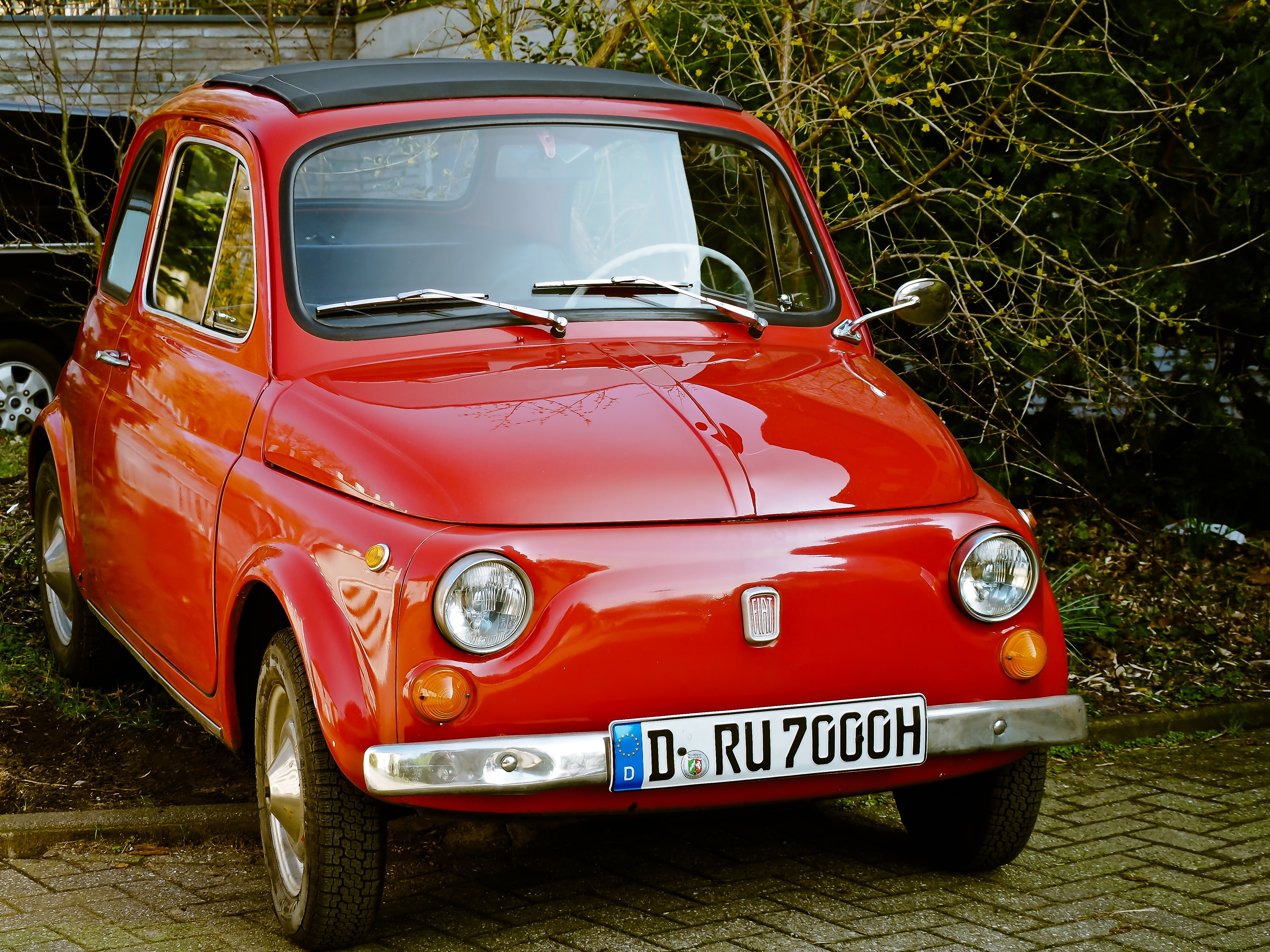 Fiat, Classic, Oldtimer, Fiat 500, Auto, red, transportation free image ...