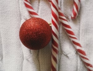 christmas, day, red, ball, hanging, red thumbnail