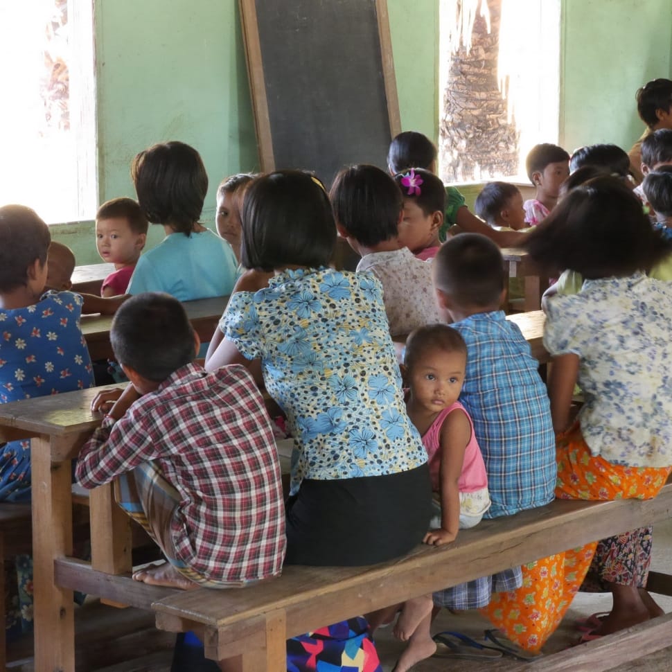 Village School, Myanmar, Third World, girls, child preview