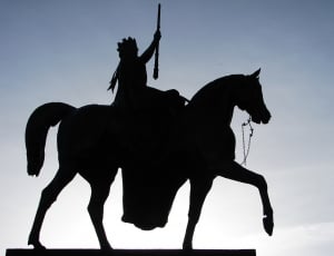 silhouette of man and horse thumbnail