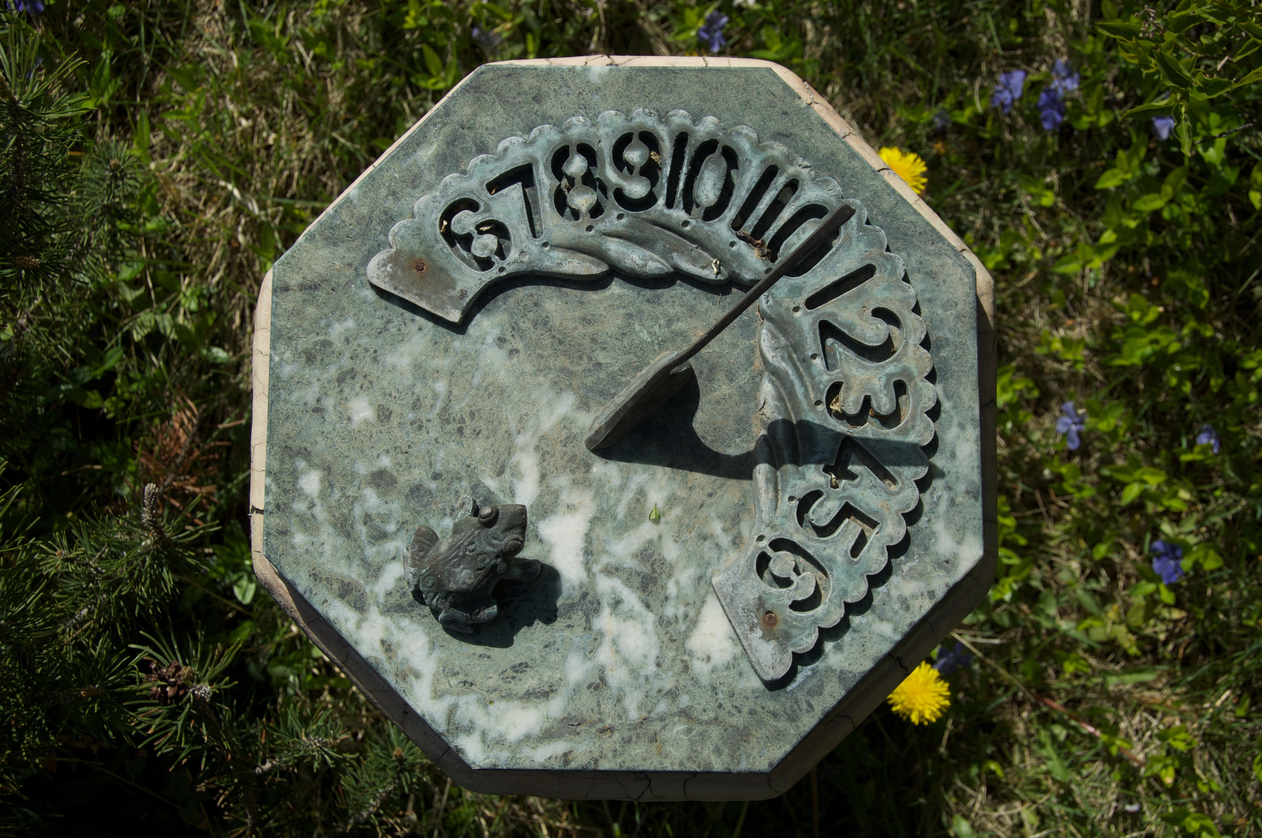 gray sundial shown