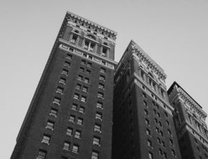 grayscale photo of 3 buildings thumbnail
