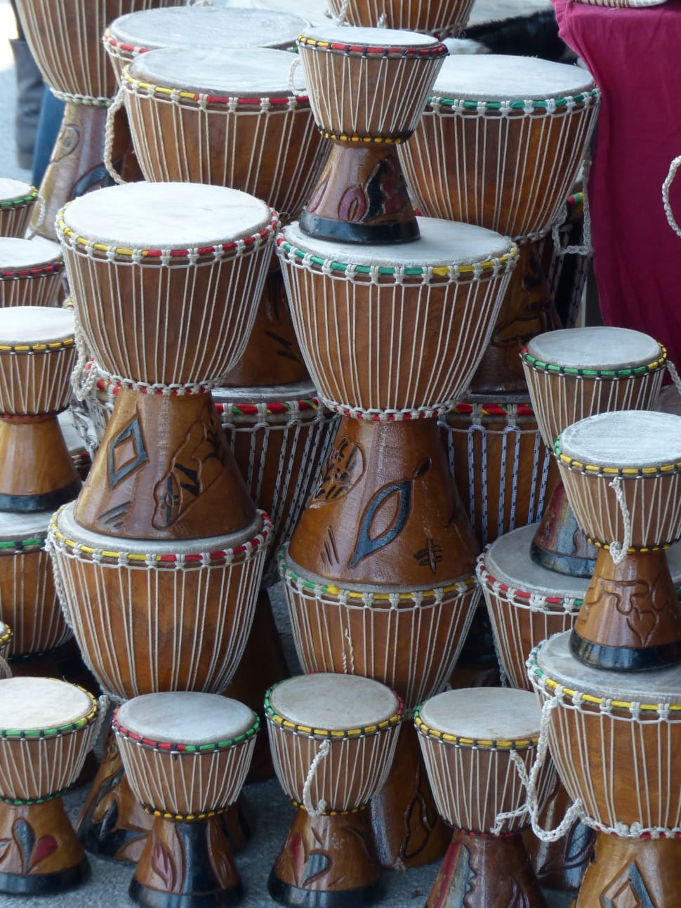 brown djembe lot preview