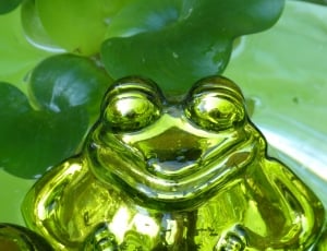 green glass frog ornament thumbnail