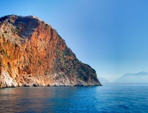 cliff mountain near body of water thumbnail