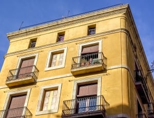 Spain, Barcelona, Catalunya, Building, yellow, window thumbnail