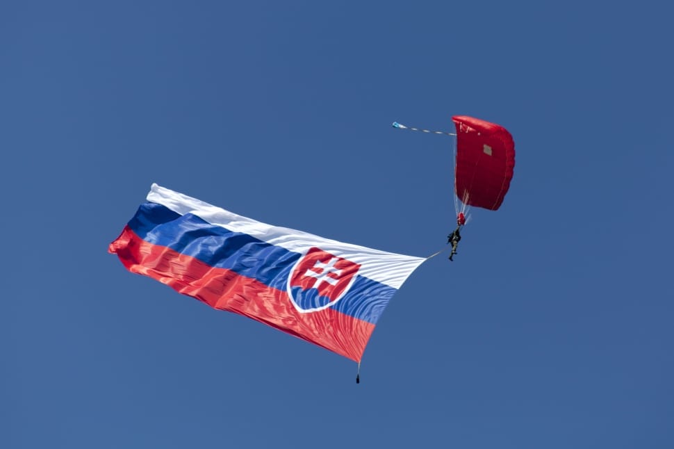 Slovak Flag, Pledge, Paragliding, patriotism, red preview