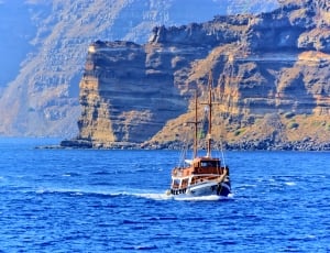 The Sun, Santorini, Greece, Beach, sea, nautical vessel thumbnail