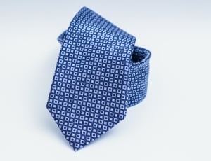 Mens Tie, Tie, Blue Mens Tie, studio shot, white background thumbnail