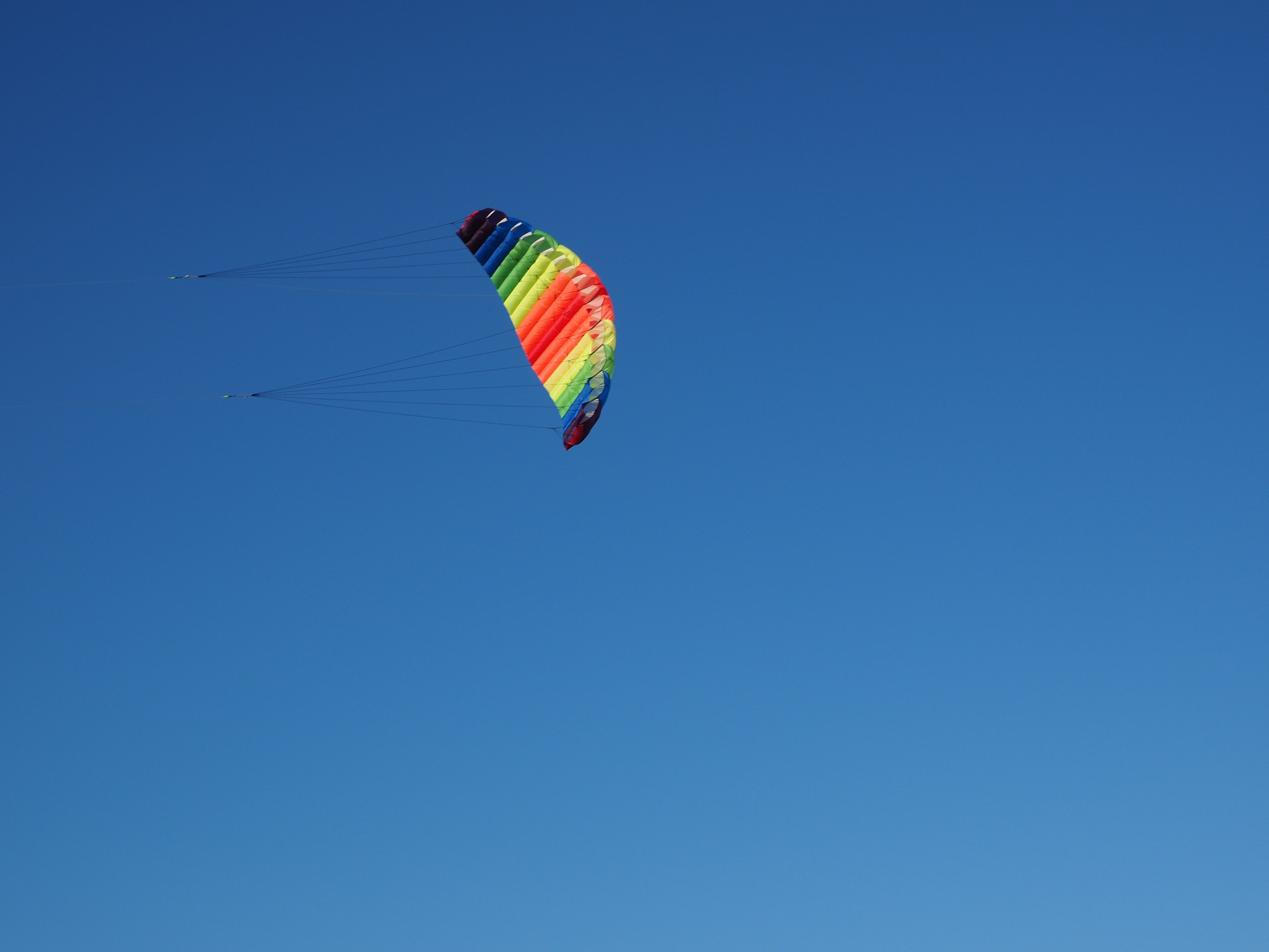 red yellow green and blue parachute