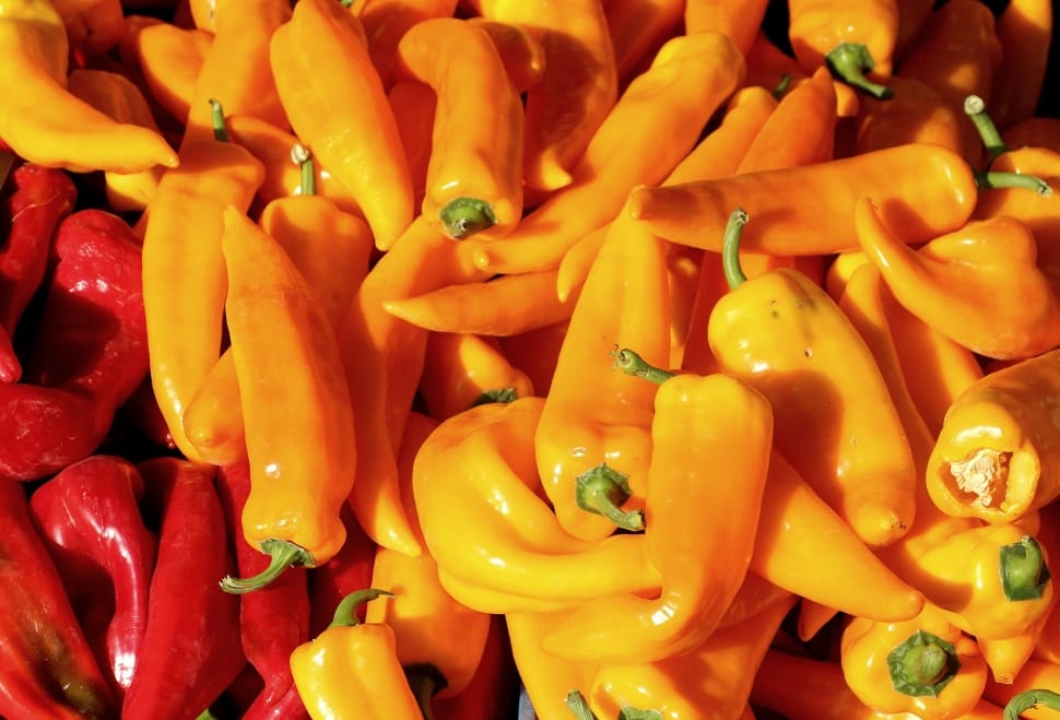 yellow and red chili peppers preview