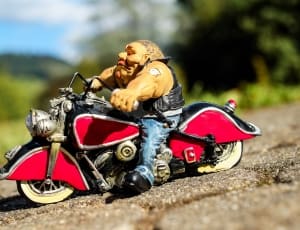 man riding in motorcycle decor thumbnail