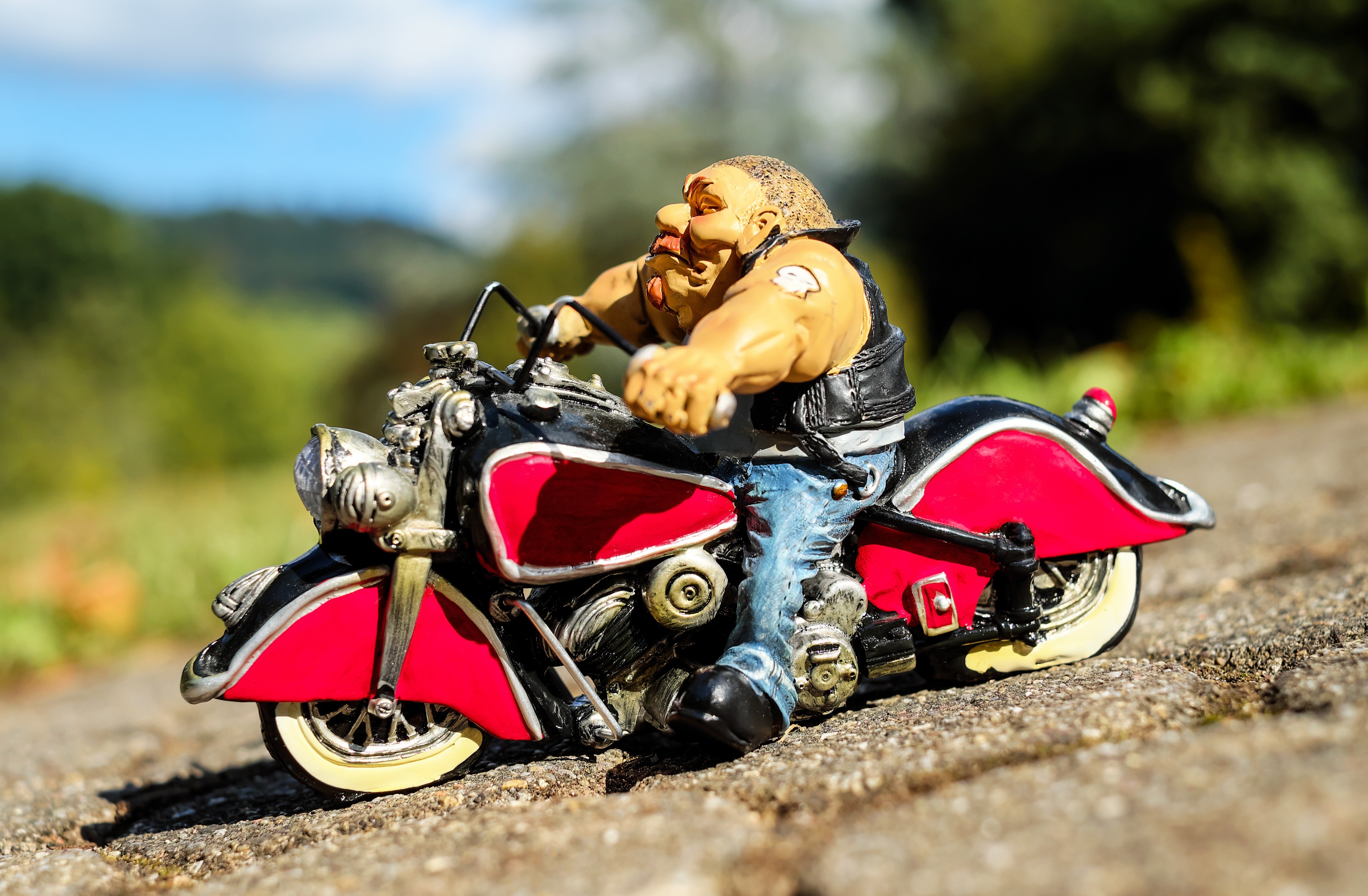 man riding in motorcycle decor