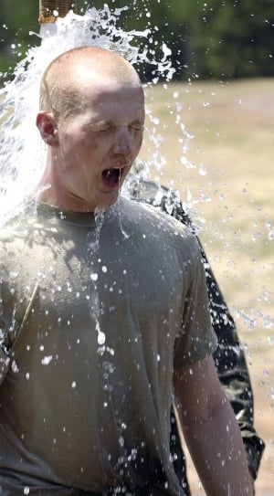 military trainee got bathed with fire hose thumbnail