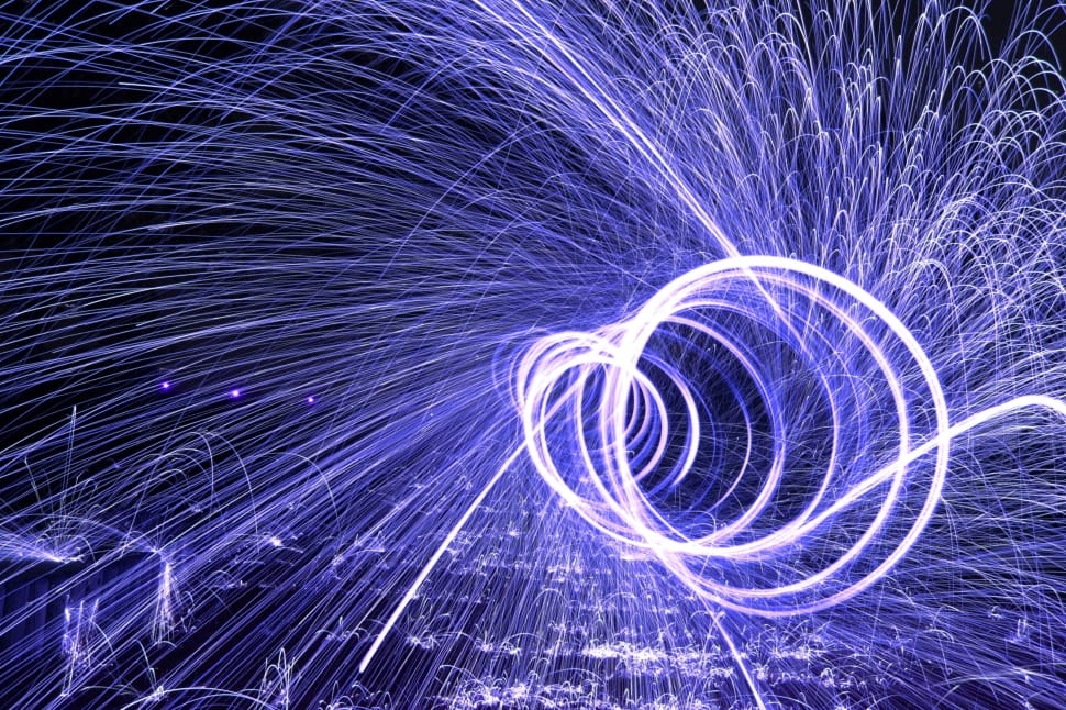 Steel Wool, Sparks, illuminated, abstract preview