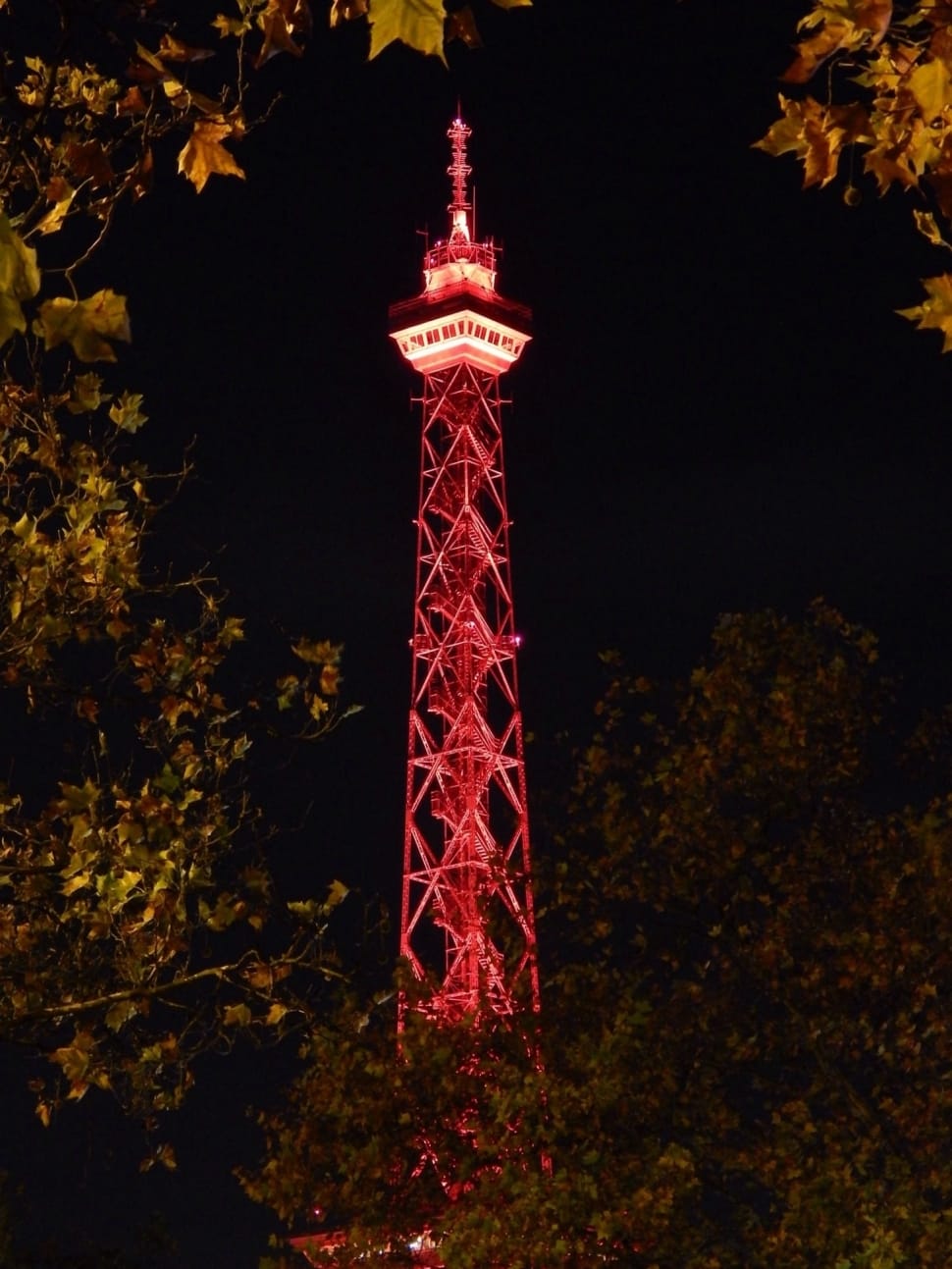 red communication tower preview