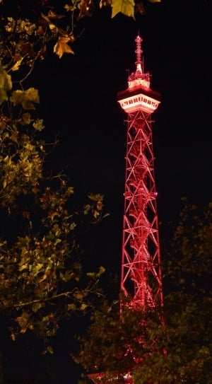 red communication tower thumbnail