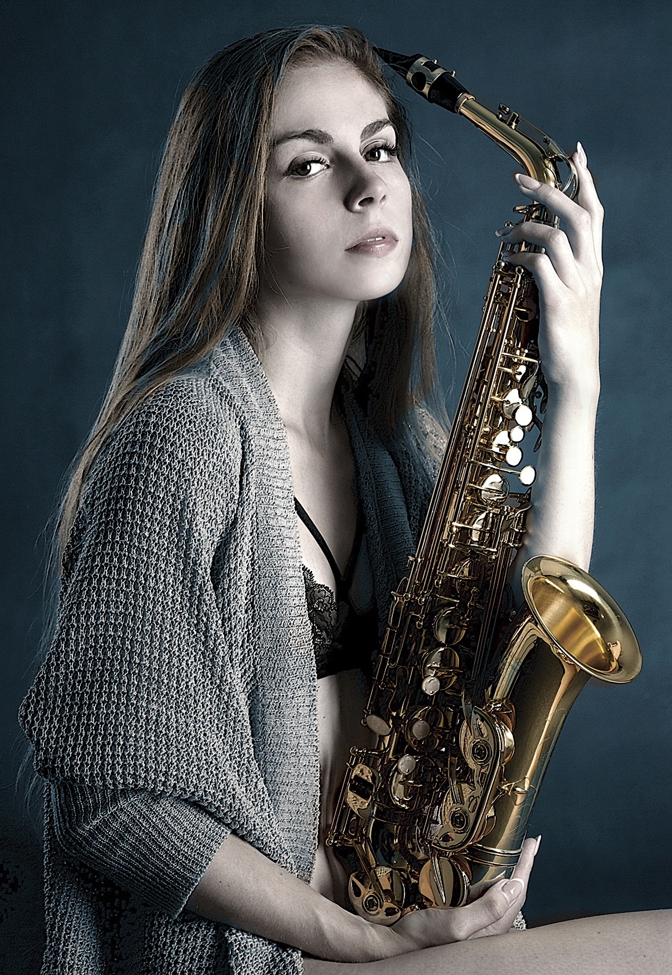 brass alto saxophone