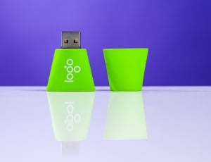 green logo usb flash drive thumbnail