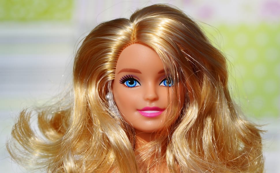smiling barbie doll with blonde hair preview