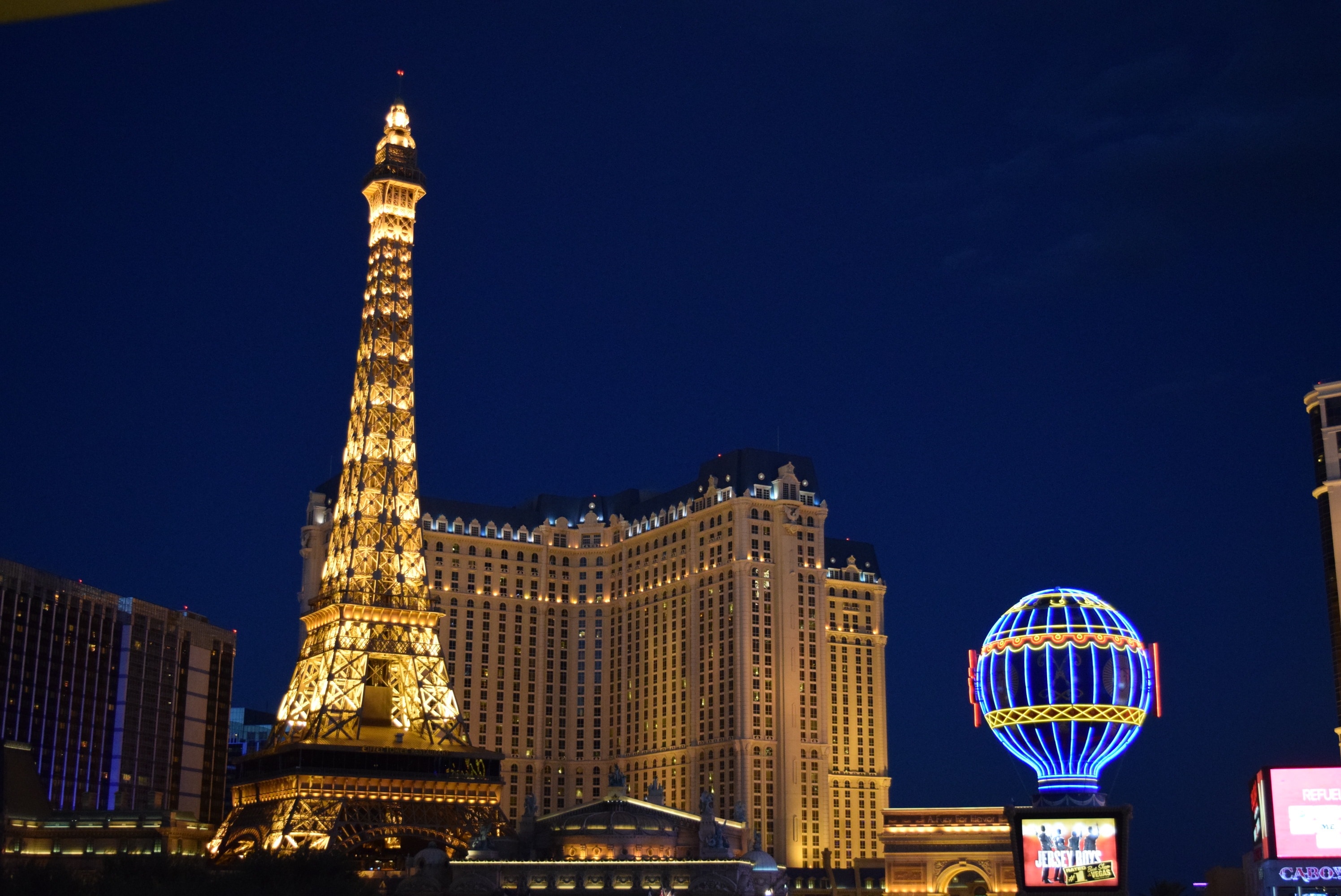 Hotel, Las Vegas, Paris, Night View, illuminated, night