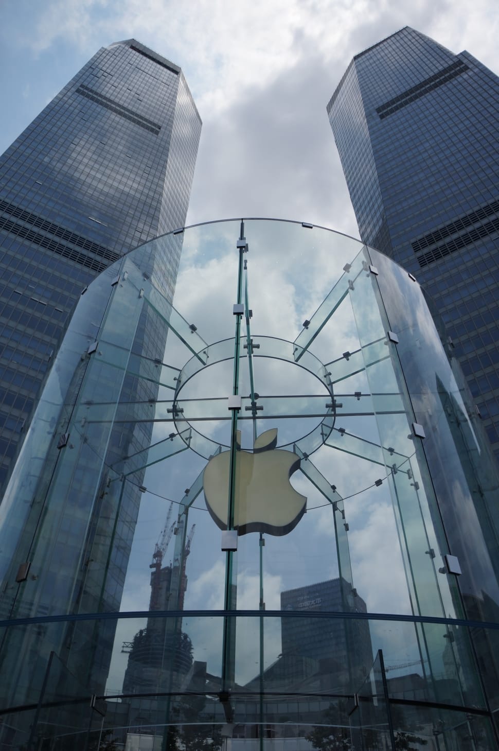 clear glass apple building preview