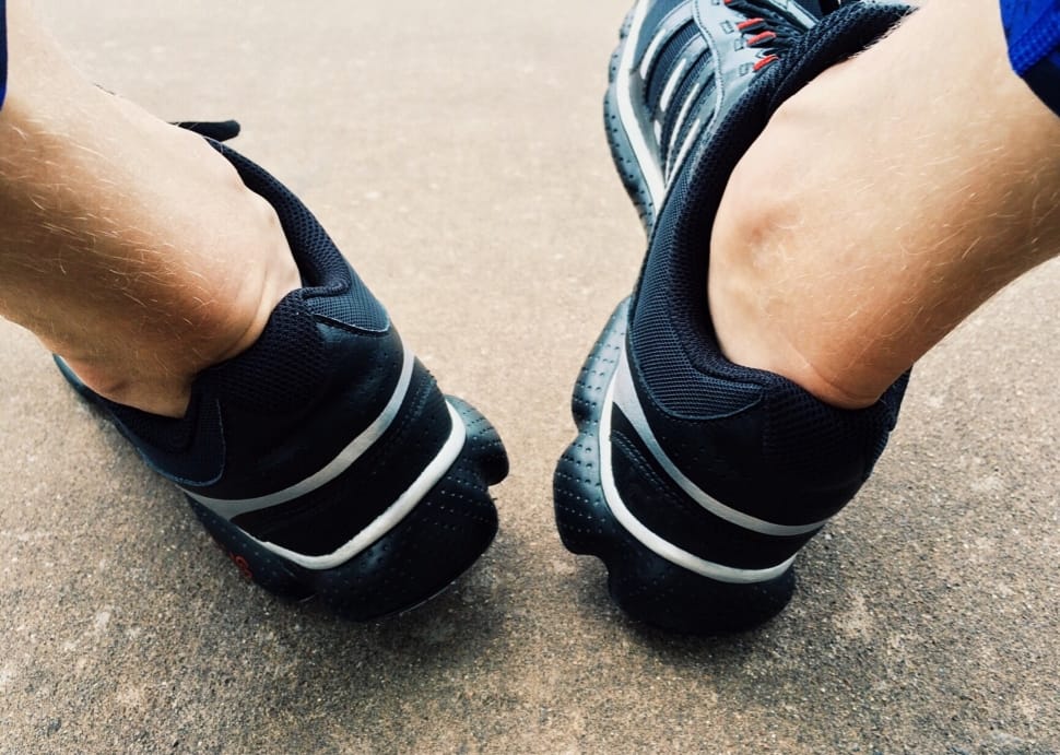 grey and black low top sneakers preview