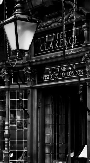 grayscale photo of the clarence shop thumbnail