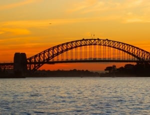 Sydney Harbor Bridge, Dusk, Sunset, Sky, bridge - man made structure, sunset thumbnail