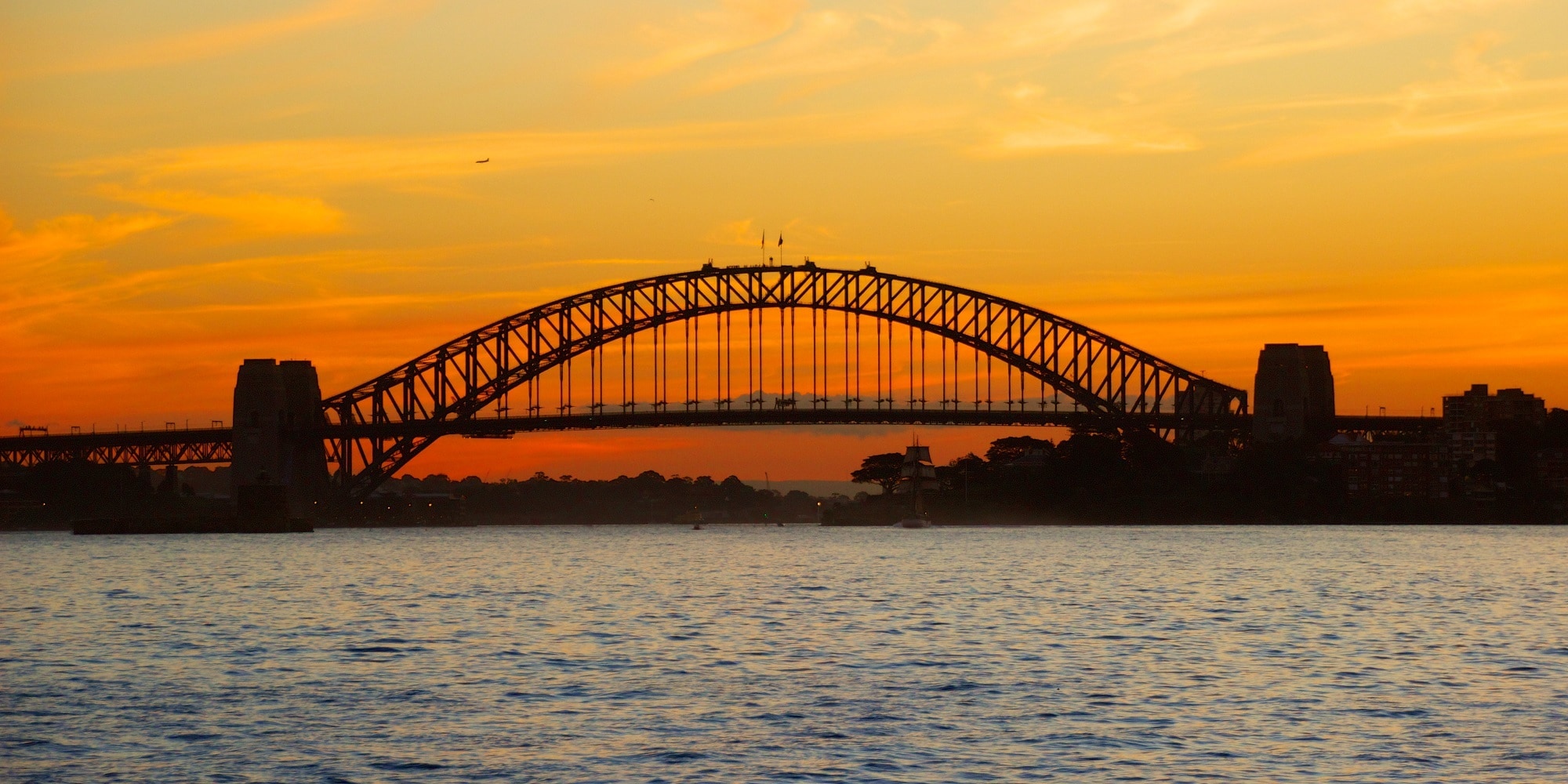 Sydney Harbor Bridge, Dusk, Sunset, Sky, bridge - man made structure, sunset