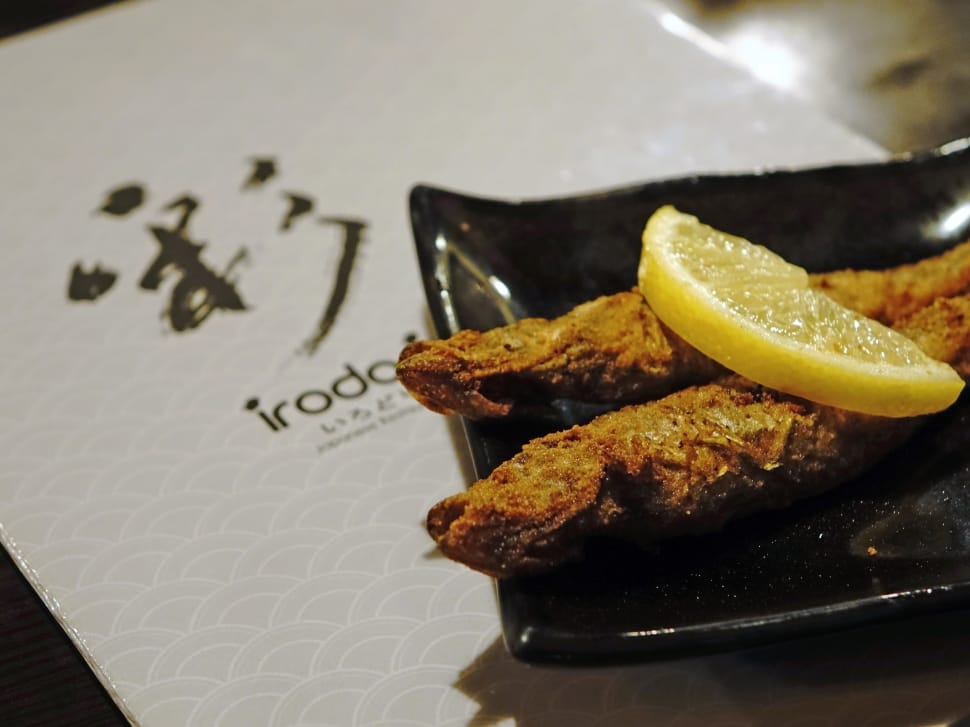 fried fish with sliced lemon preview
