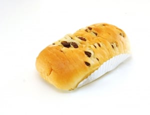 bread with raisin toppings shown thumbnail