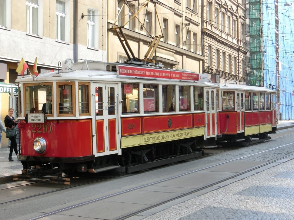 red and white tram preview