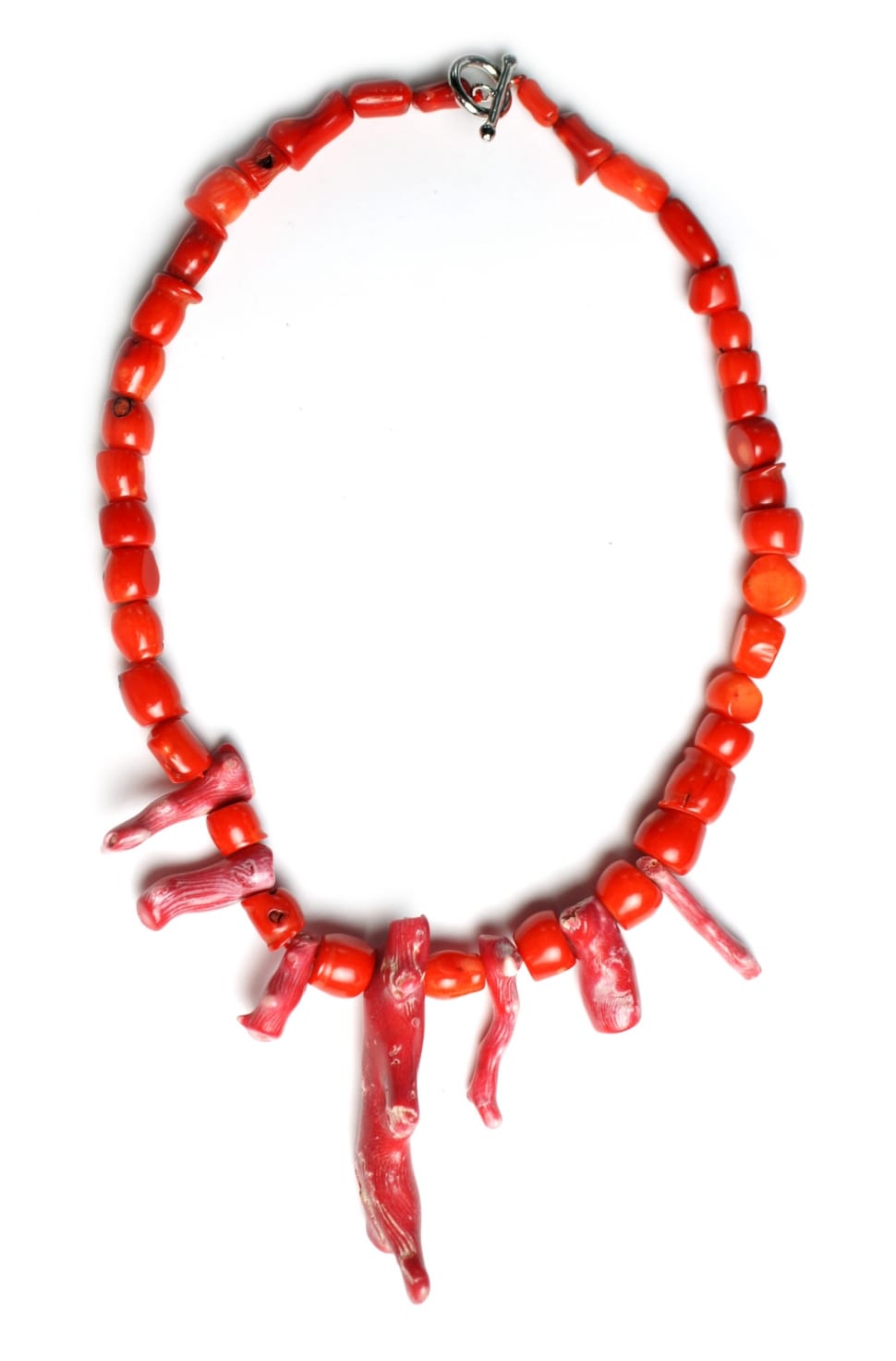 red long and round bead necklace preview