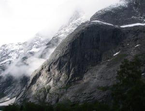 gray mountain covered by snow thumbnail