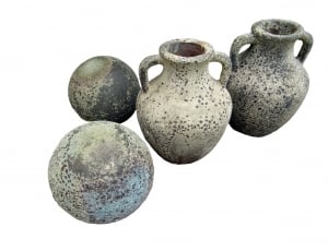 2 pairs of stoneware bowls and jars thumbnail