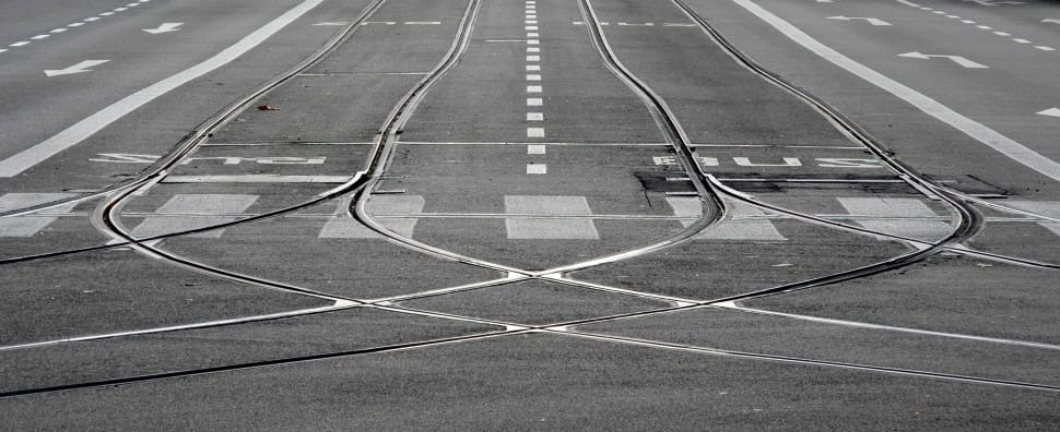 greyscale photo of airport runway preview