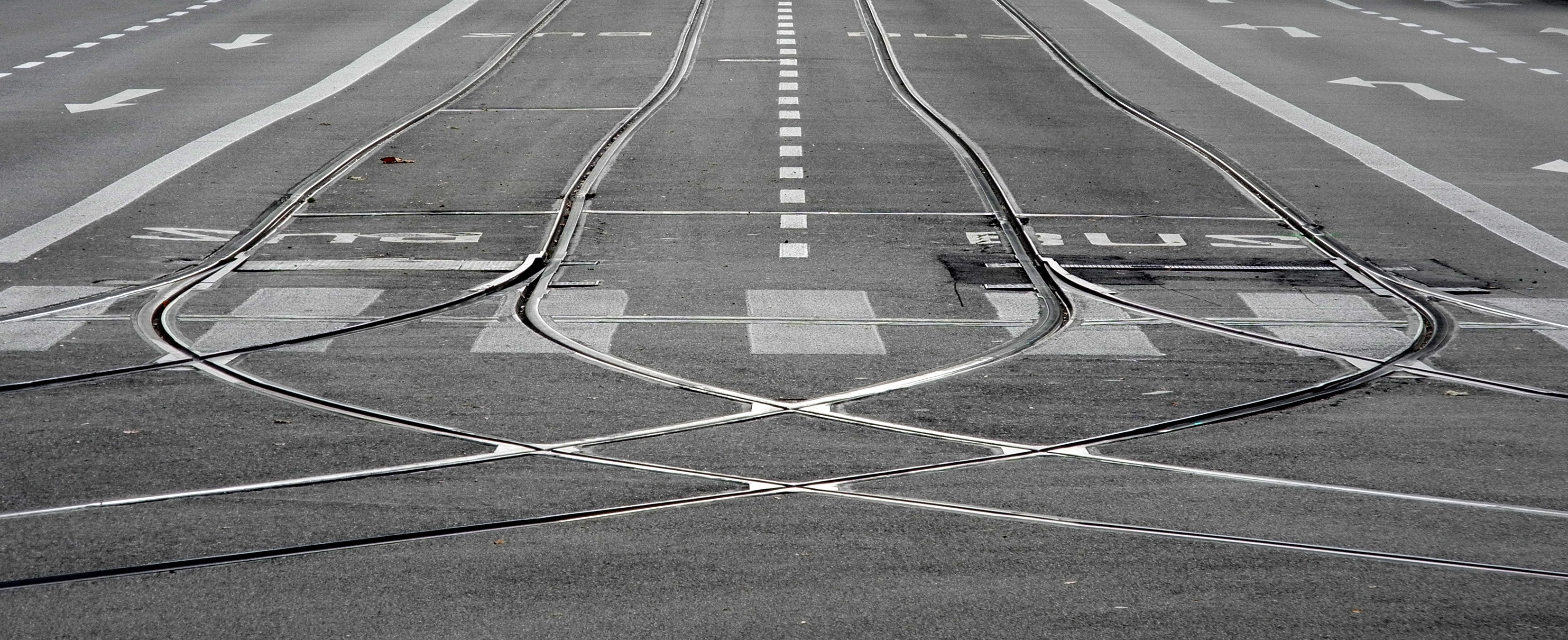greyscale photo of airport runway
