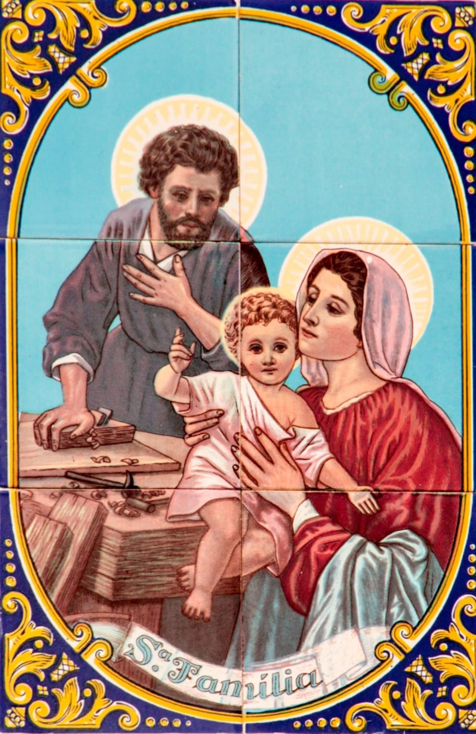 mary, joseph and jesus tile decor preview