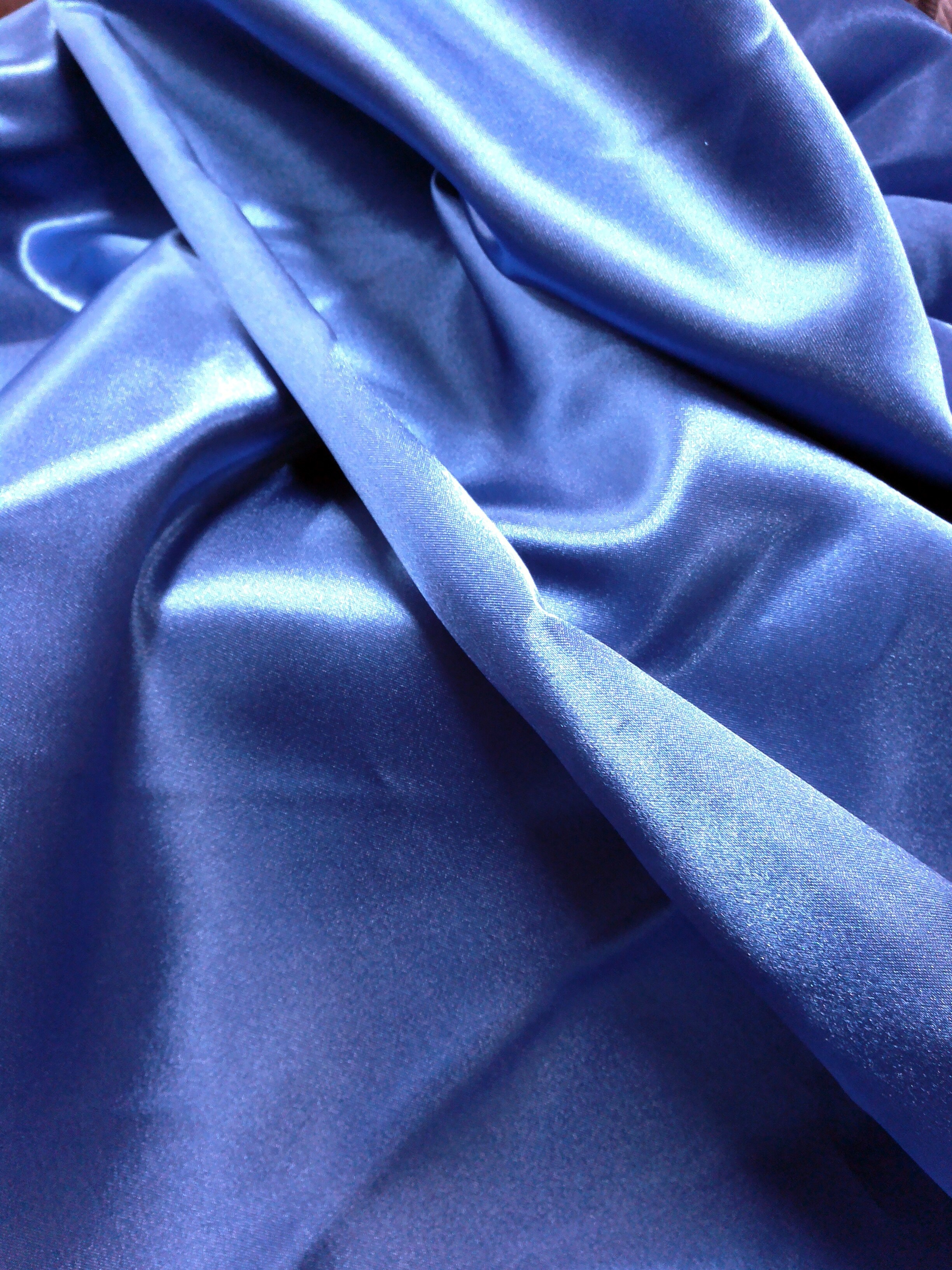 blue silk textile