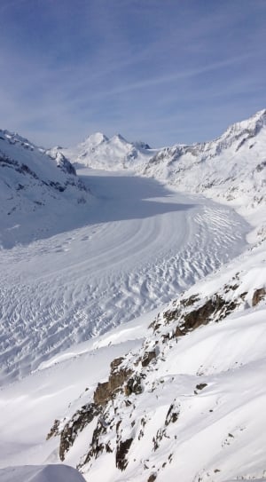 Switzerland, Winter, Glacier, Aletsch, snow, mountain thumbnail