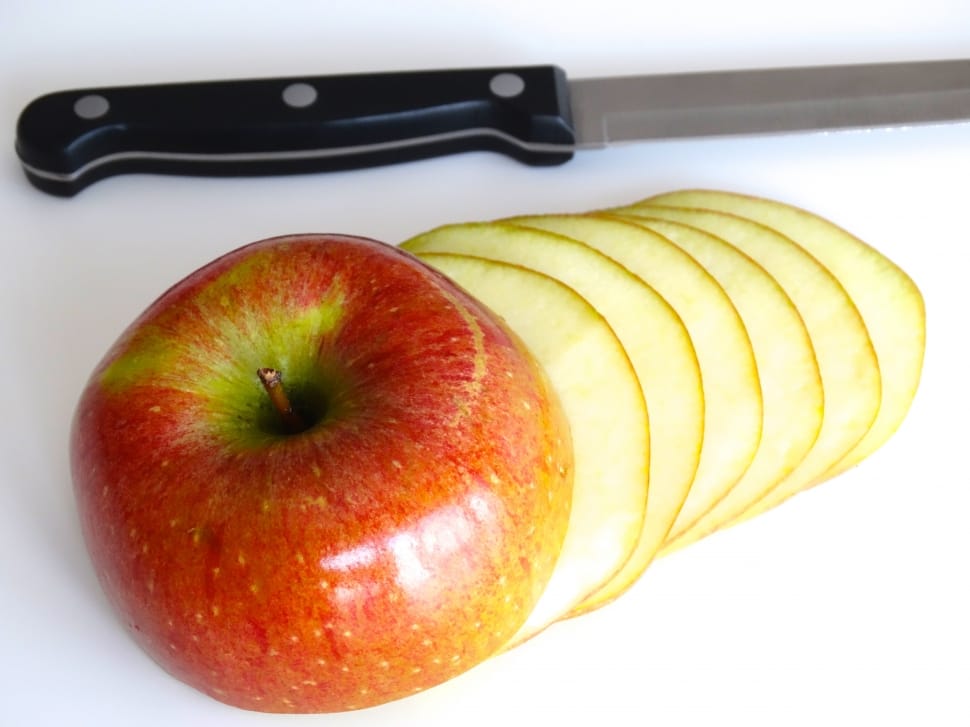 Apple, Cut, Knife, Fruit, Discs, Color, fruit, food and drink preview