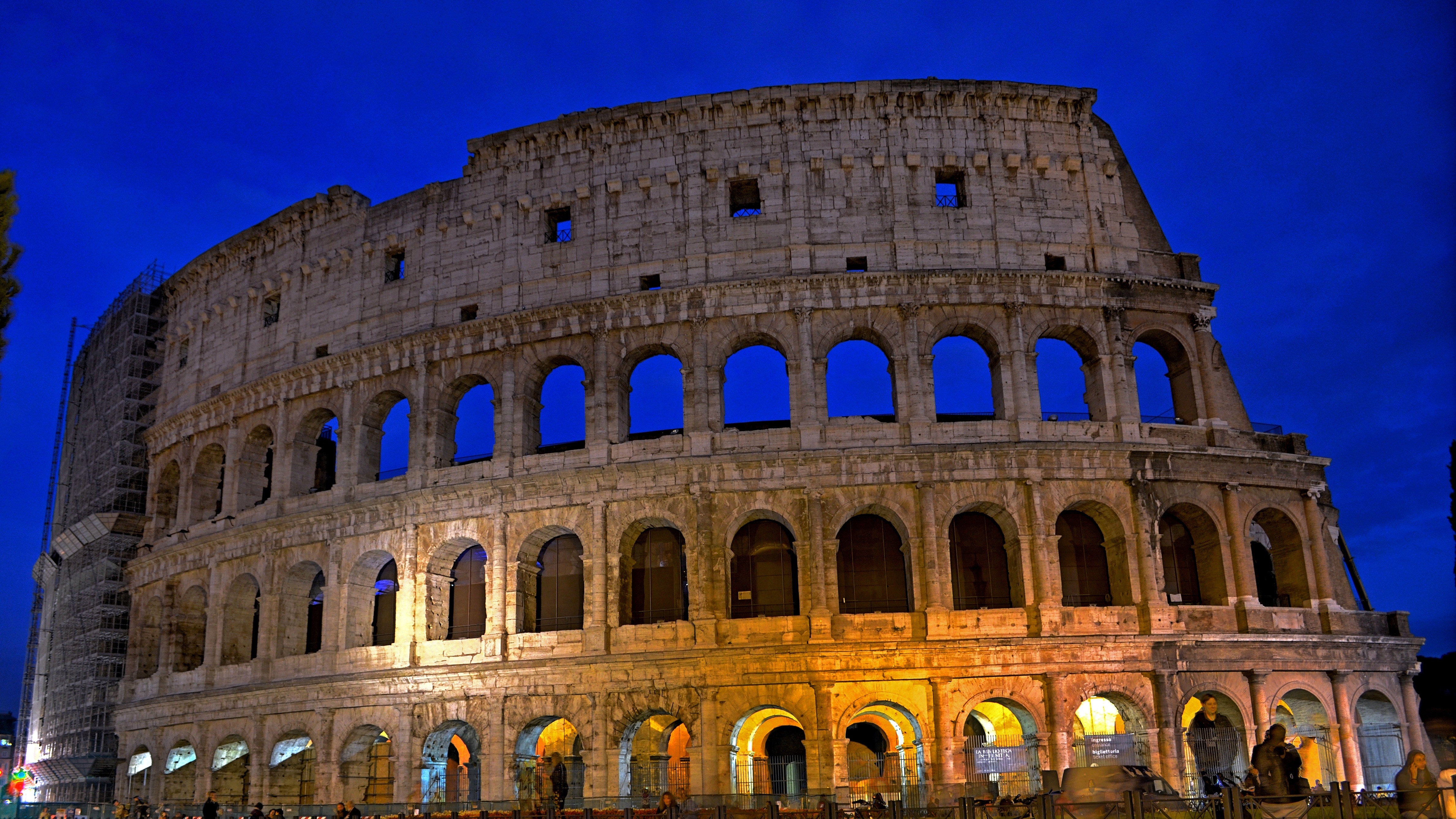 Italy, Colosseum At Night, Rome, history, amphitheater