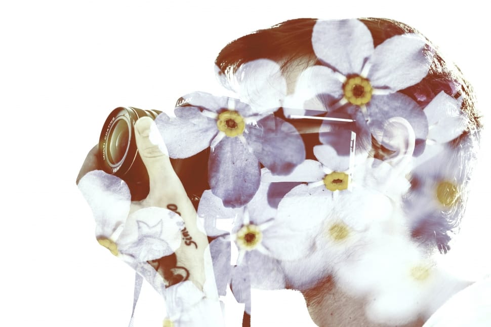 Camera, Nature, Flower, Photographer, white background, large group of objects preview