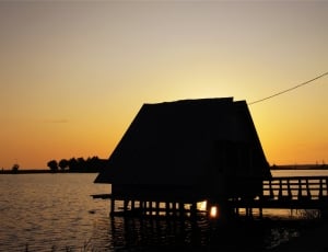 house in front of the sea during sunset thumbnail