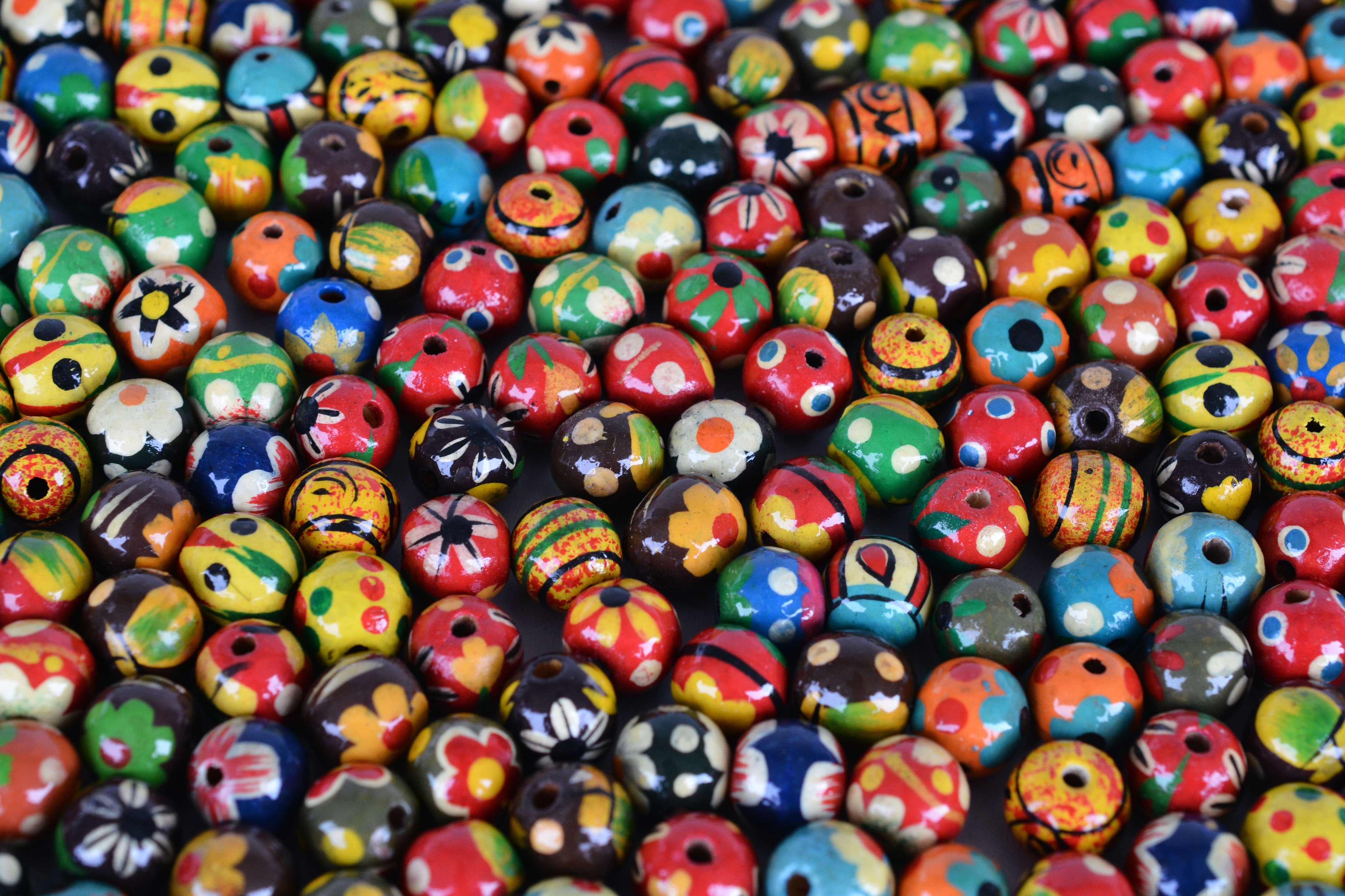 multi colored bead lot