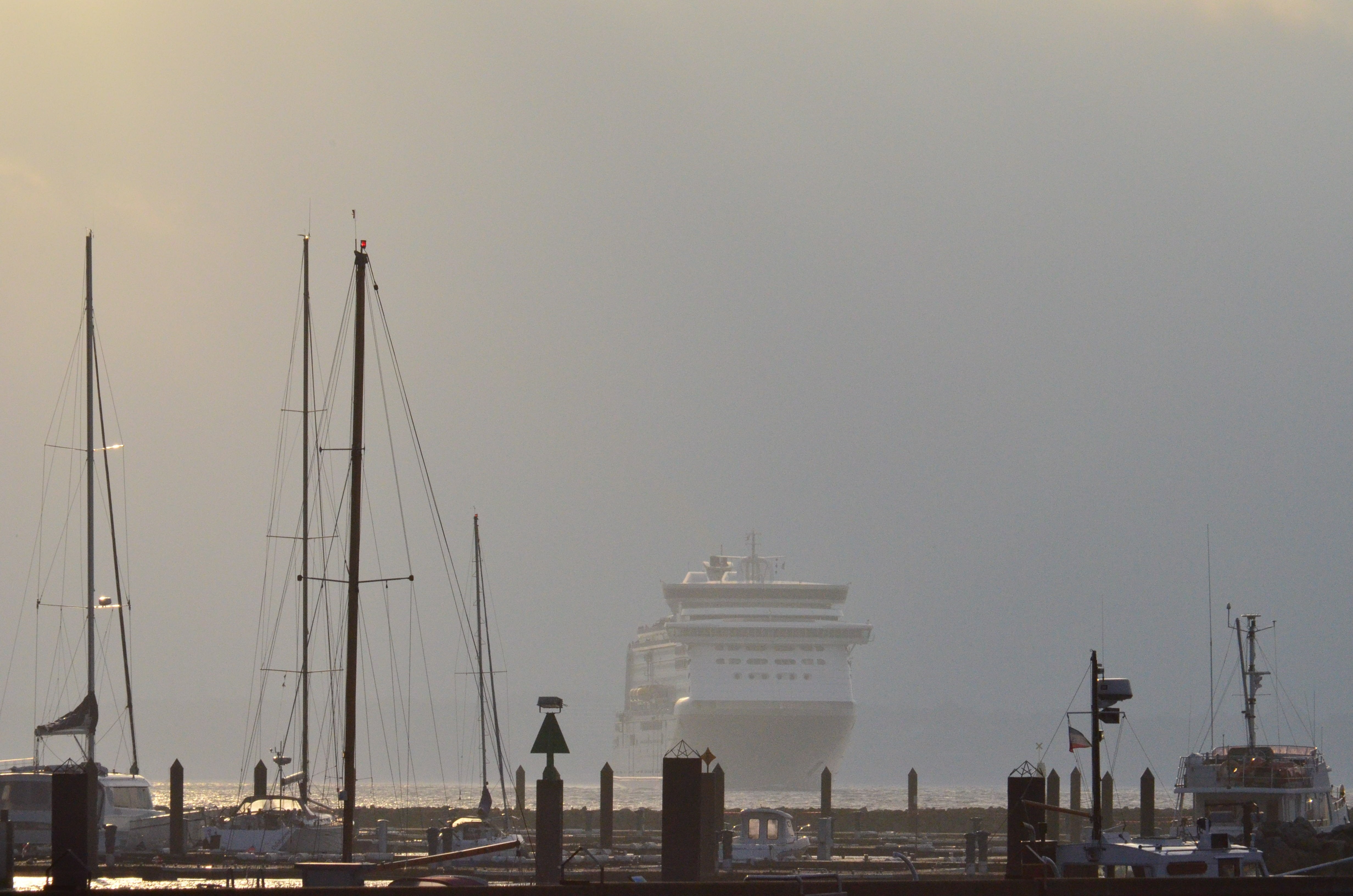 Back Light, Ferry, Watercraft, Haze, nautical vessel, sea