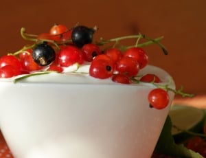 blue and red berries on white ceramic cup with content thumbnail